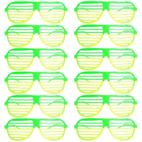 12x Green and Gold Lined Party Glasses – Australia Day & Sports Event Accessories