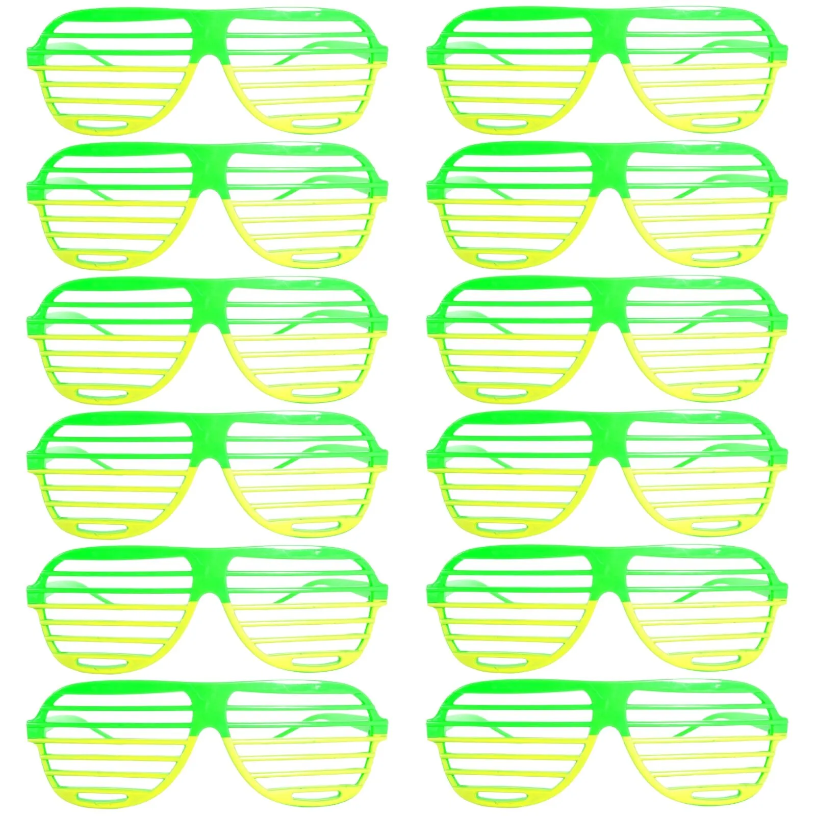 12x Green and Gold Lined Party Glasses – Australia Day & Sports Event Accessories