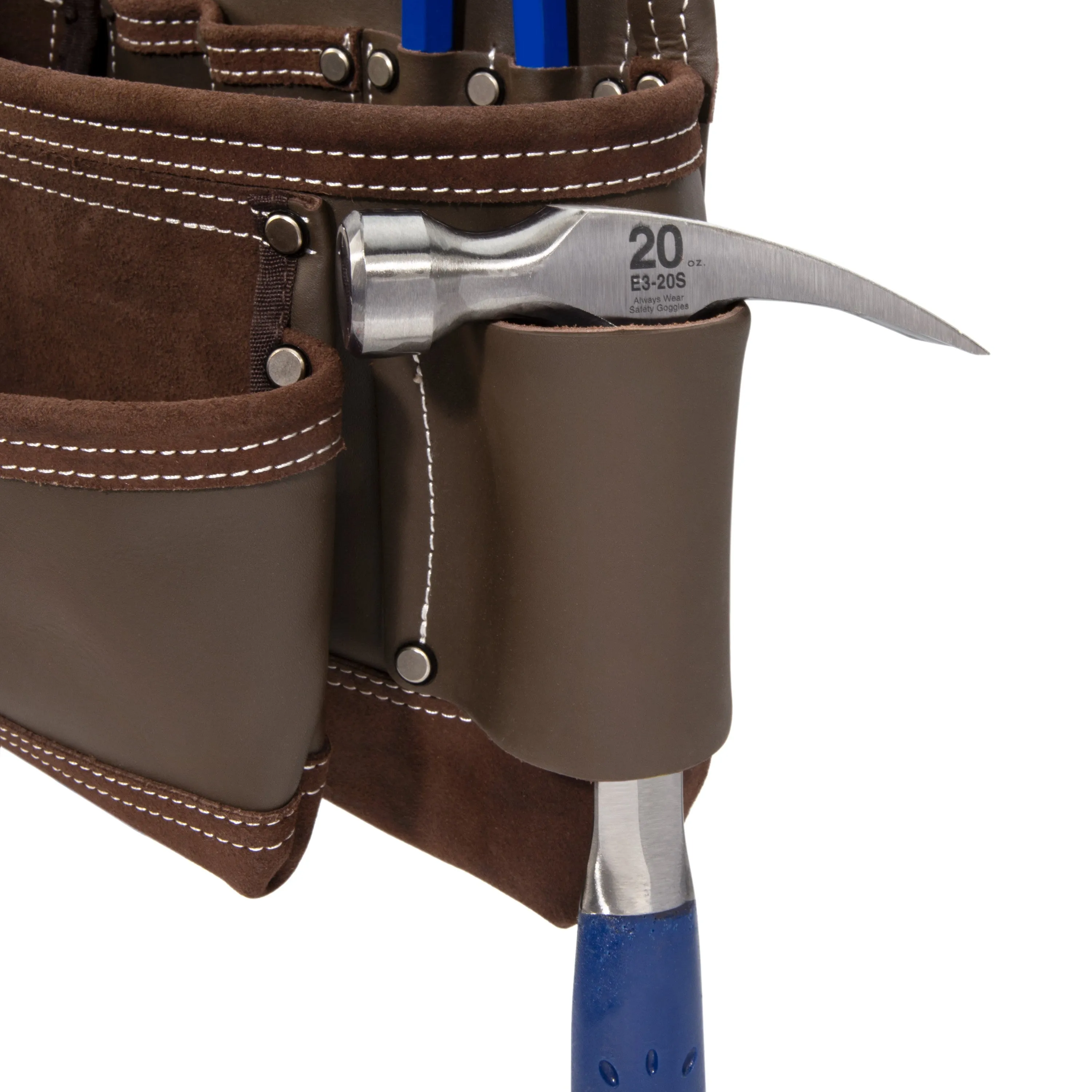 7 Pocket Leather Contractor's Tool Pouch