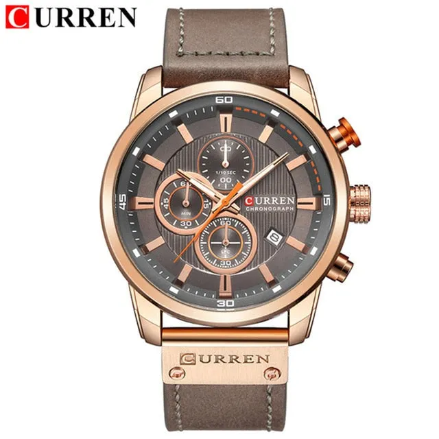 CURREN Luxury Brand Men Analog Digital Leather Sports Watches
