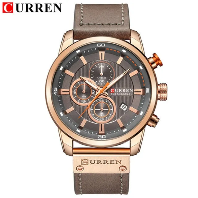 CURREN Luxury Brand Men Analog Digital Leather Sports Watches