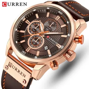 CURREN Luxury Brand Men Analog Leather Sports Watches