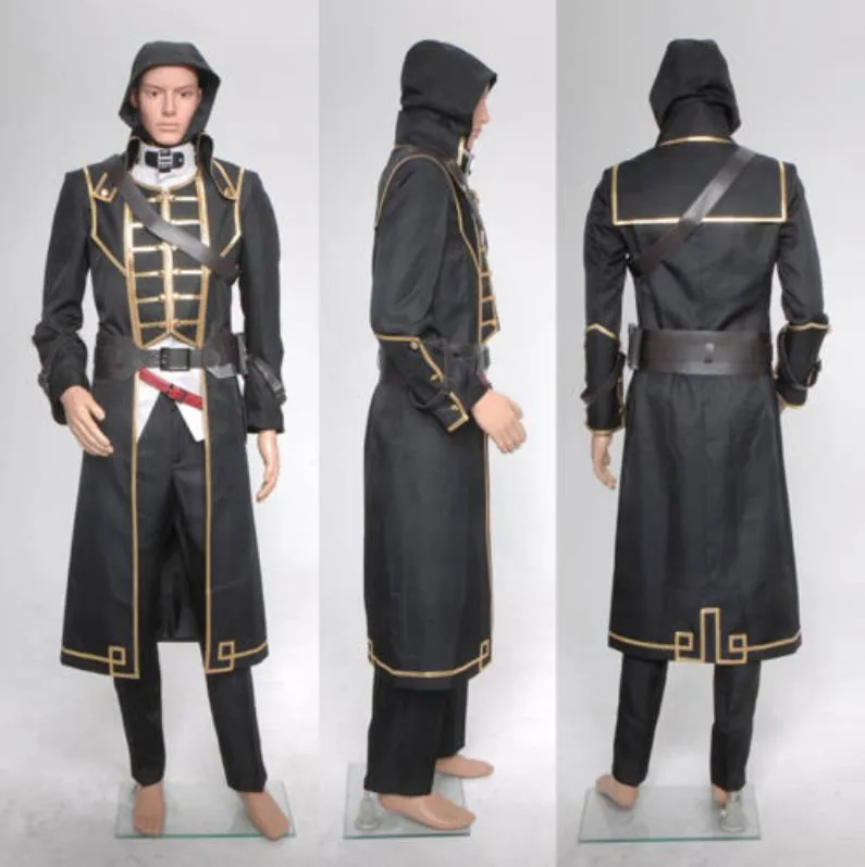 Dishonored Corvo Attano Costume Coat Vest Shirt Pants Belts
