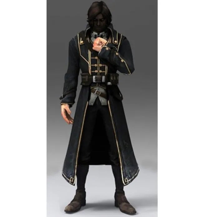 Dishonored Corvo Attano Costume Coat Vest Shirt Pants Belts