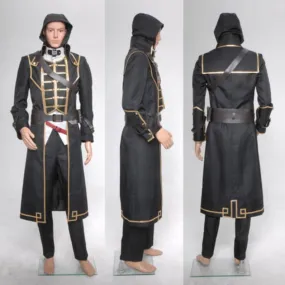 Dishonored Corvo Attano Costume Coat Vest Shirt Pants Belts