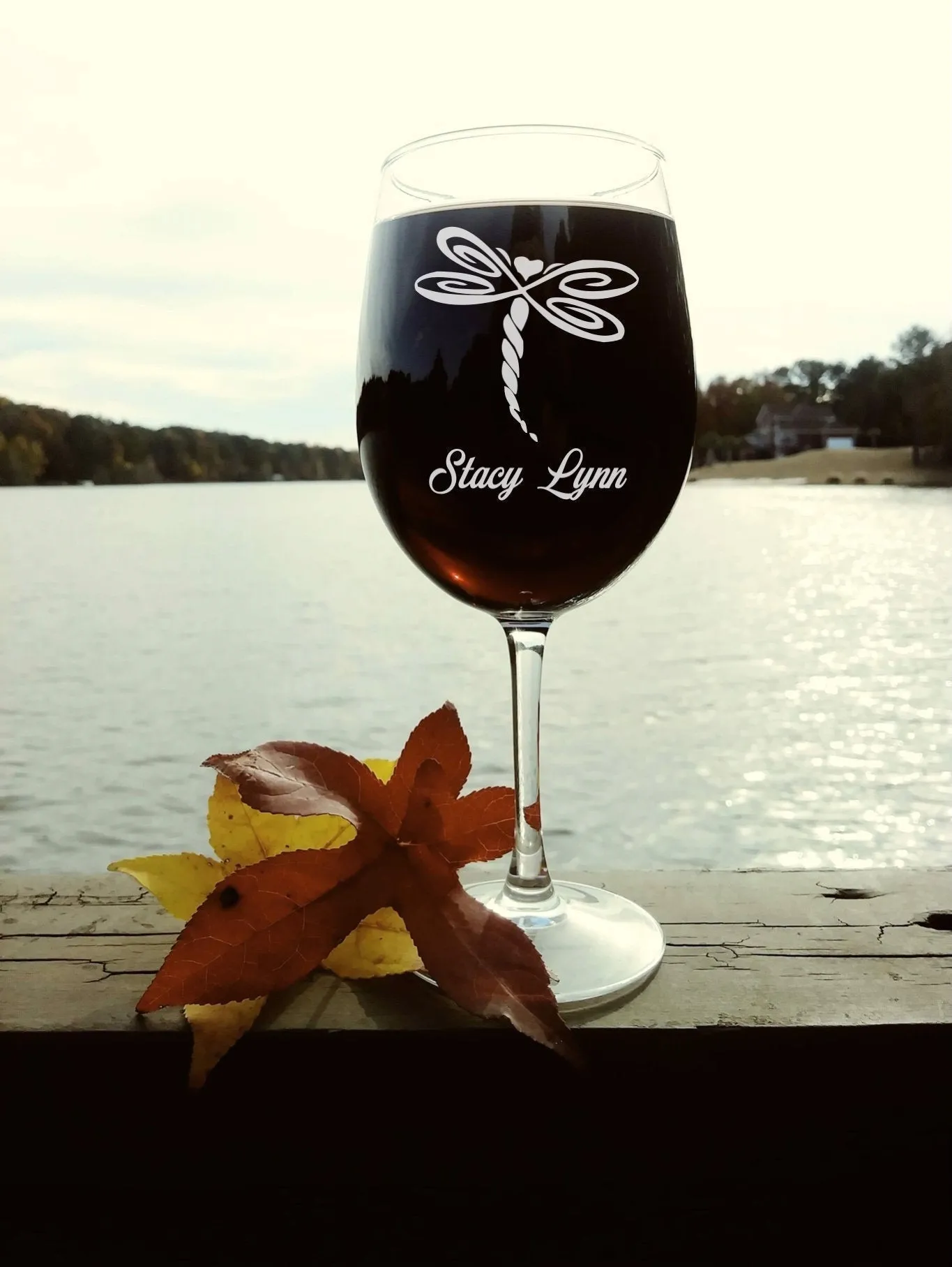 Dragonfly Wine Glass