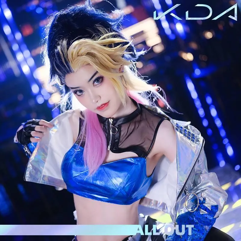LOL KDA ALL OUT Akali Cosplay Costume