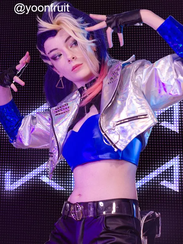 LOL KDA ALL OUT Akali Cosplay Costume