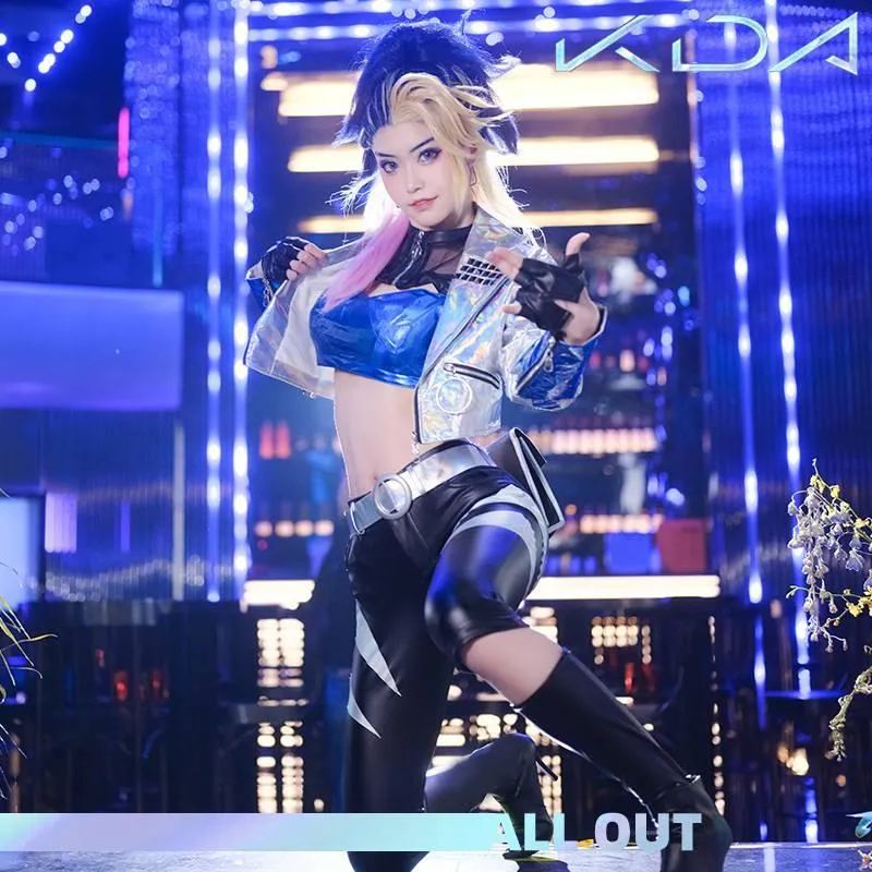 LOL KDA ALL OUT Akali Cosplay Costume