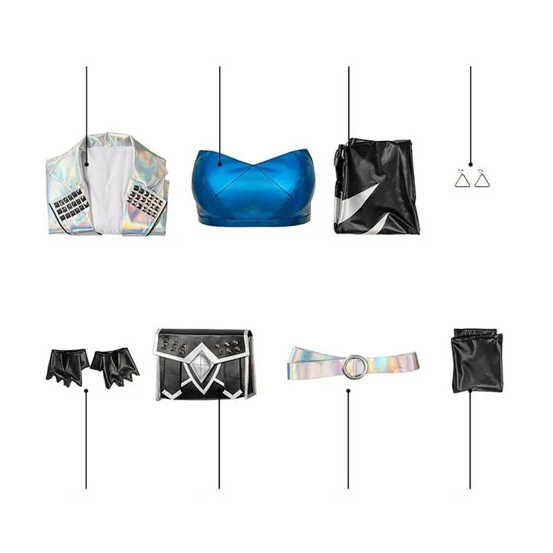 LOL KDA ALL OUT Akali Cosplay Costume