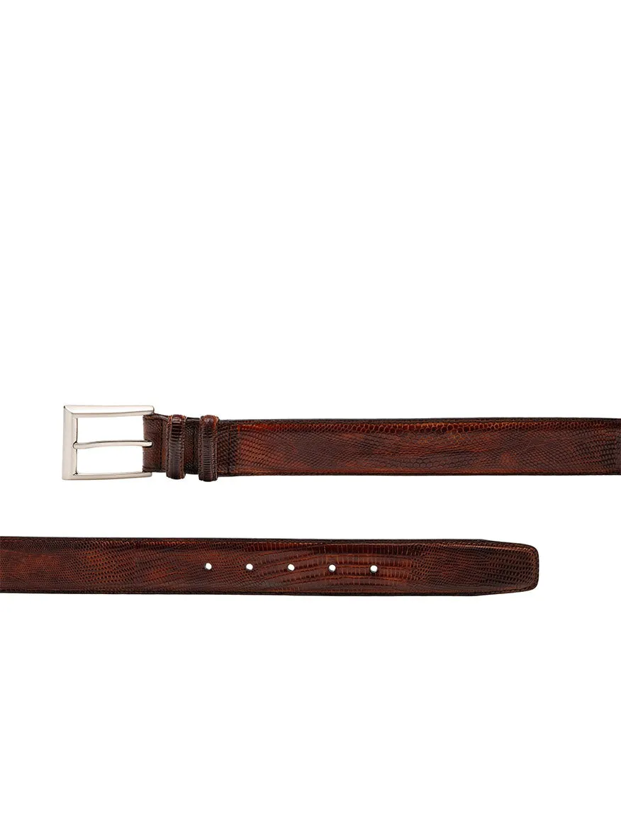 Magnanni Lizard Belt in Cognac