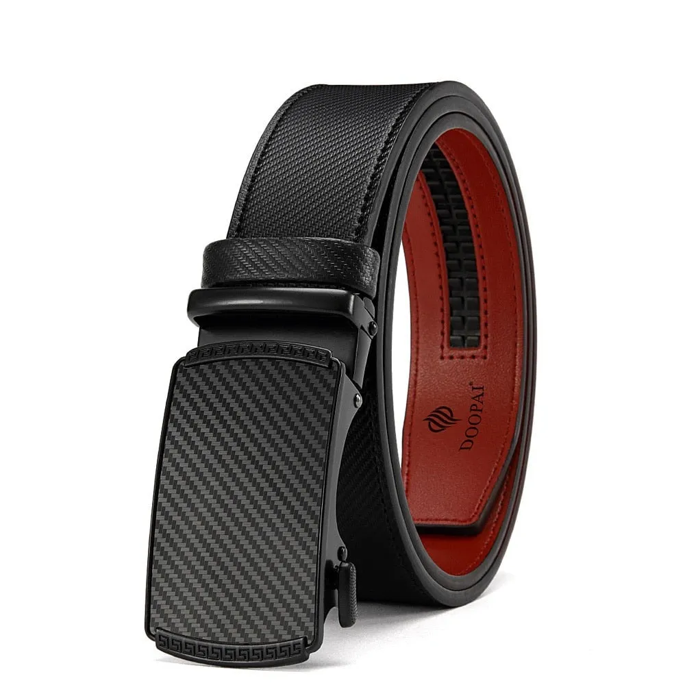 Men's Cowhide Leather Business Belt Black