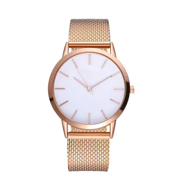 Modern Fashion Black Quartz Watches Women