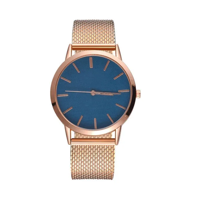 Modern Fashion Black Quartz Watches Women