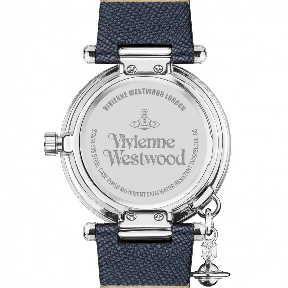 Orb Heart Watch - Silver & Dark Blue - VV006SLDBL