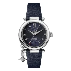 Orb Heart Watch - Silver & Dark Blue - VV006SLDBL