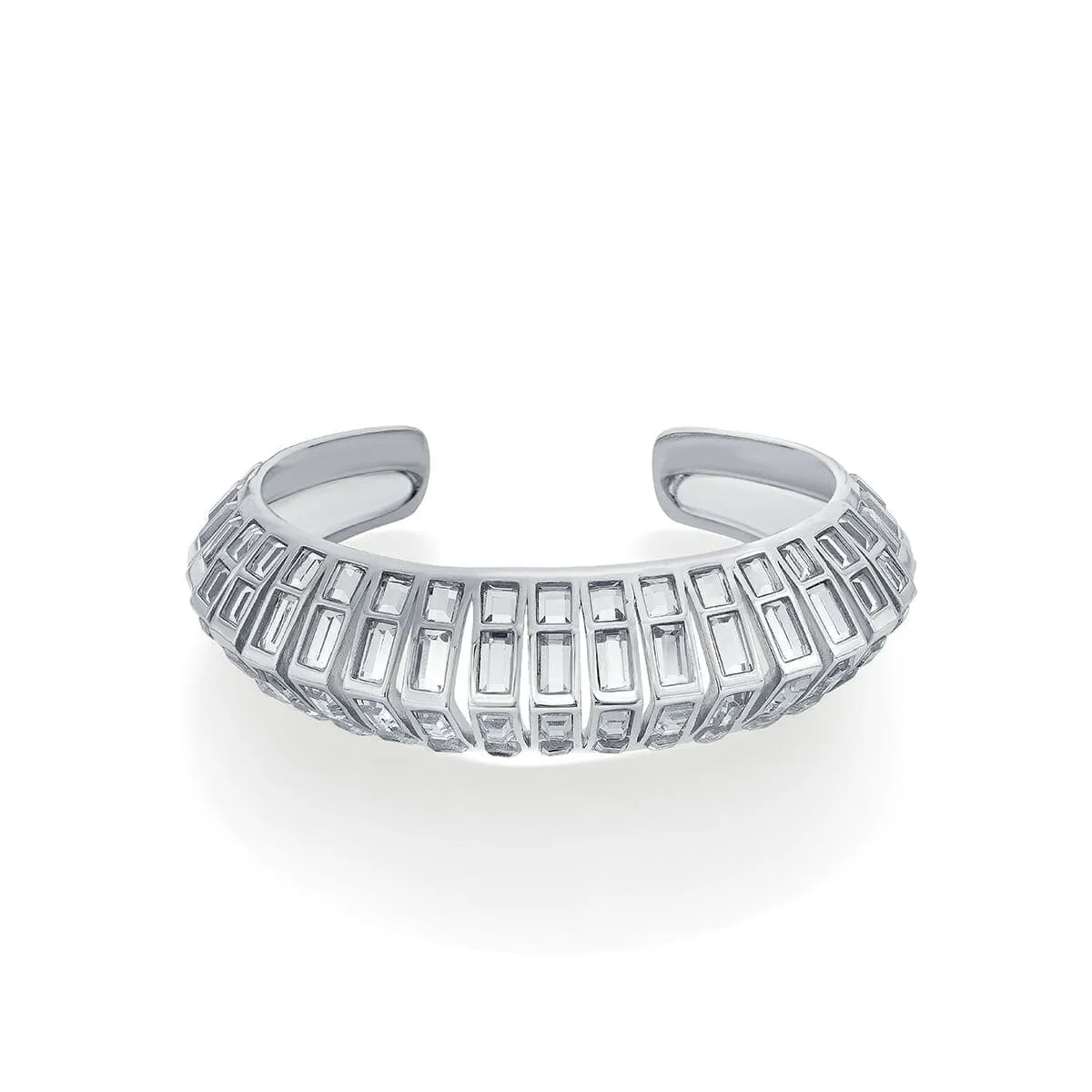 Silver Disco Mirror Rib Wristwear