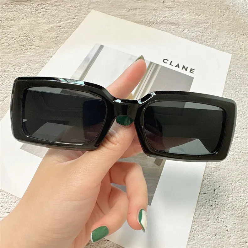 Toleet boh Sunglasses Women's High-Grade Square UV-Proof Sun-Proof Sunglasses Men's Retro Fashion Fashion