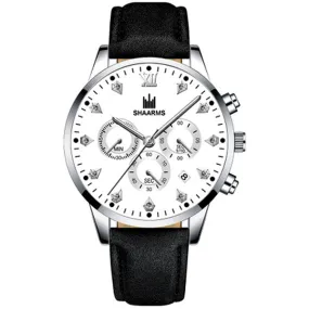 W18 White Band Silver Techno Time Collection Quartz Watch